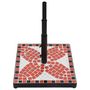 Voir la diapositive 3 : VIDAXL Base de parasol terre cuite et blanc carre 12 kg