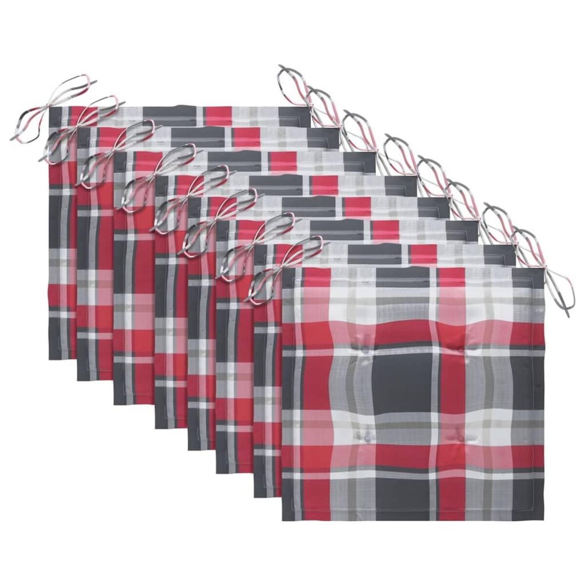 VIDAXL Chaises de jardin et coussins lot de 8 Bois acacia solide Gris