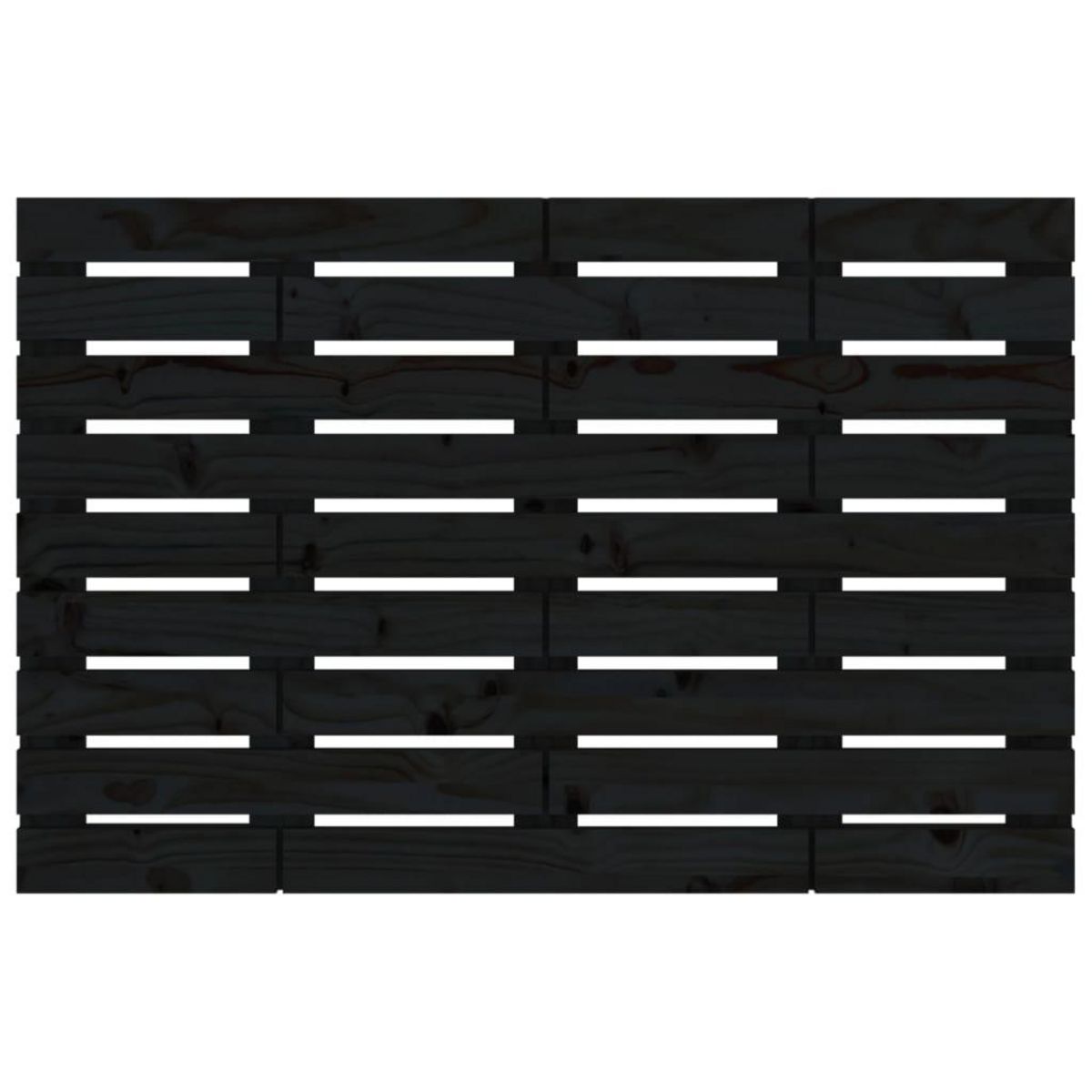 VIDAXL Tete de lit murale Noir 81x3x63 cm Bois massif de pin