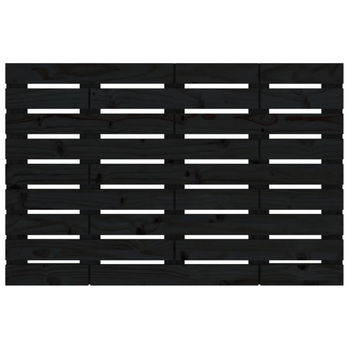 VIDAXL Tete de lit murale Noir 81x3x63 cm Bois massif de pin