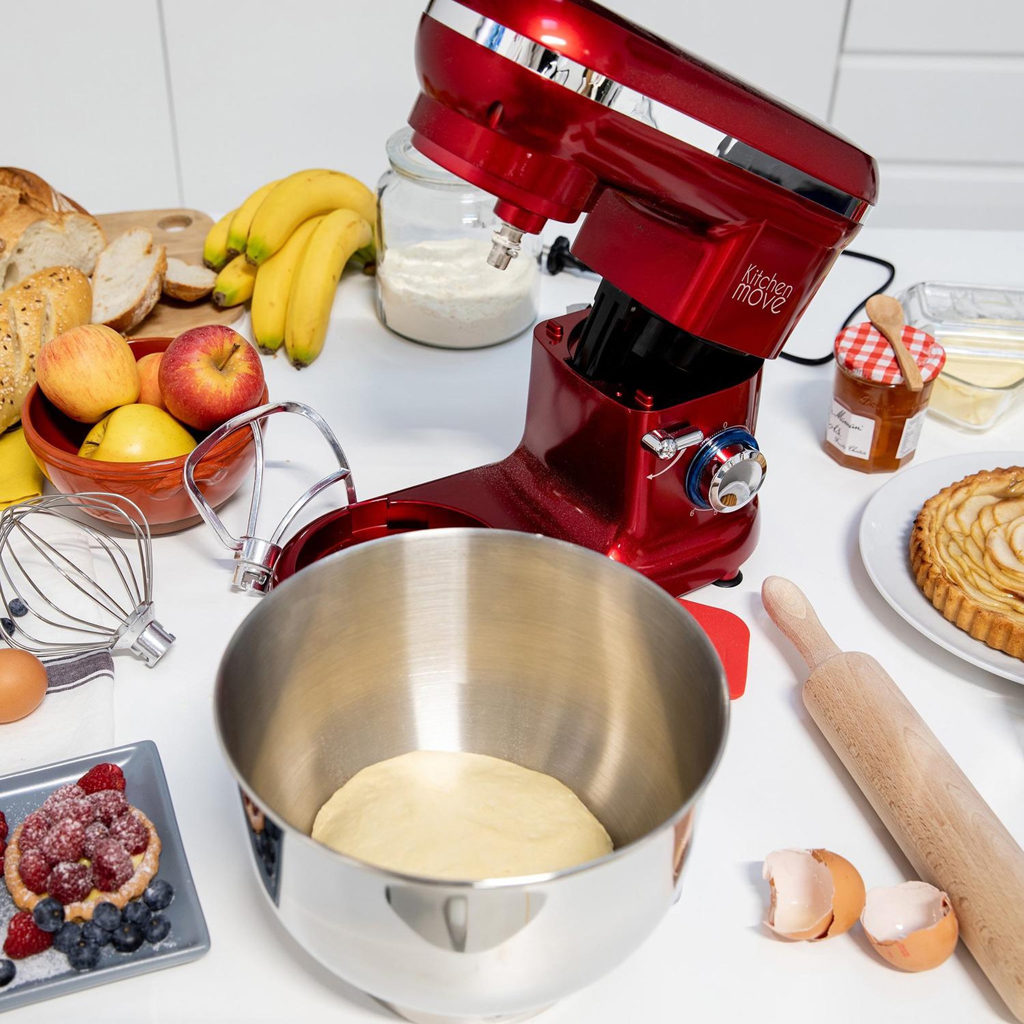 Voir la diapositive 3 : Kitchen move Robot multifonctions 5.5l 1500w rouge - bat-1519bm