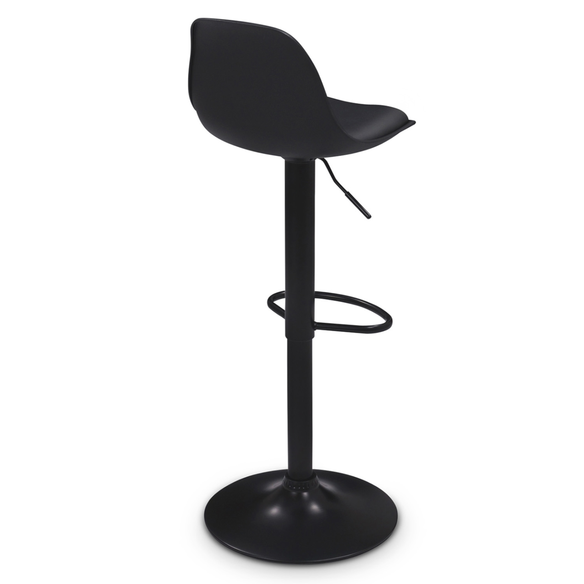 Voir la diapositive 5 : ID MARKET Lot de 4 tabourets de bar karl design noir pied noir