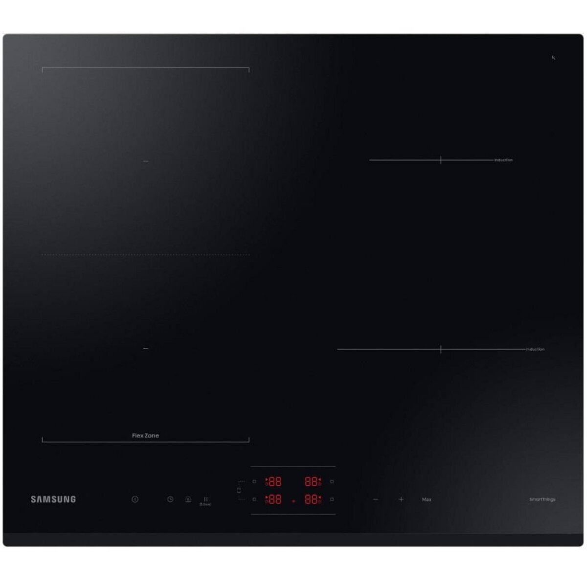 Samsung Table de cuisson induction 60cm 4 feux 7400w noir - nz64b5045gk