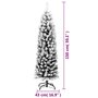 Voir la diapositive 6 : VIDAXL Sapin de Noël artificiel mince flocon de neige vert 150 cm PVC