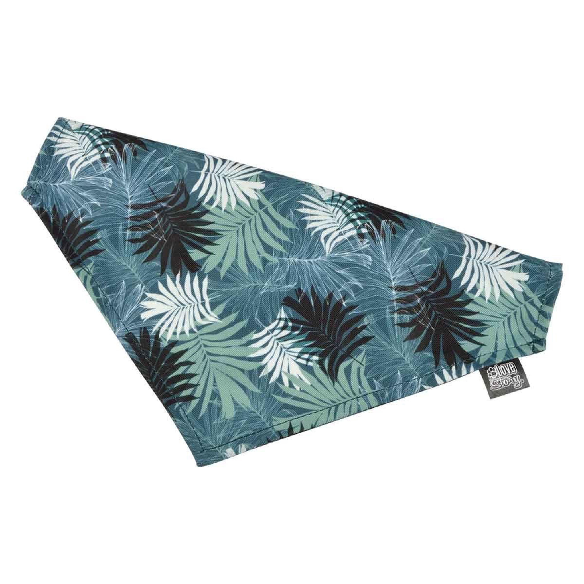 LOVE STORY Bandana pour animaux imprimé  eden  31cm bleu