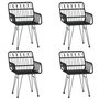 Voir la diapositive 4 : VIDAXL Ensemble a manger de jardin 5 pcs Noir Resine tressee