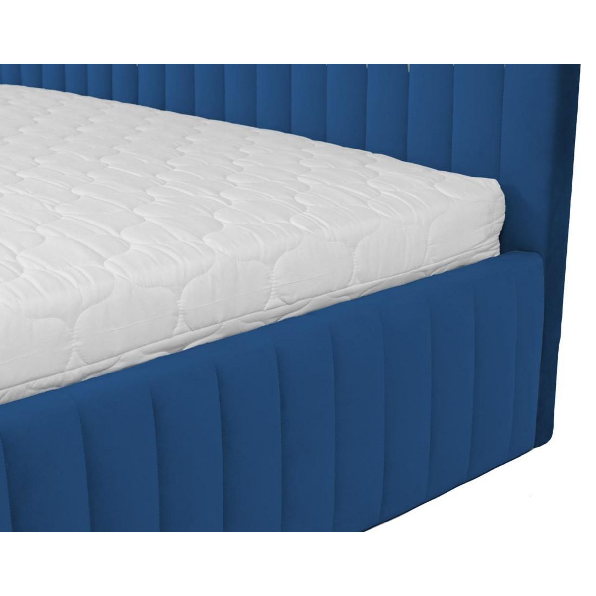 BEST MOBILIER Stuart - lit coffre - 140x200 cm - sommier inclus - en velours