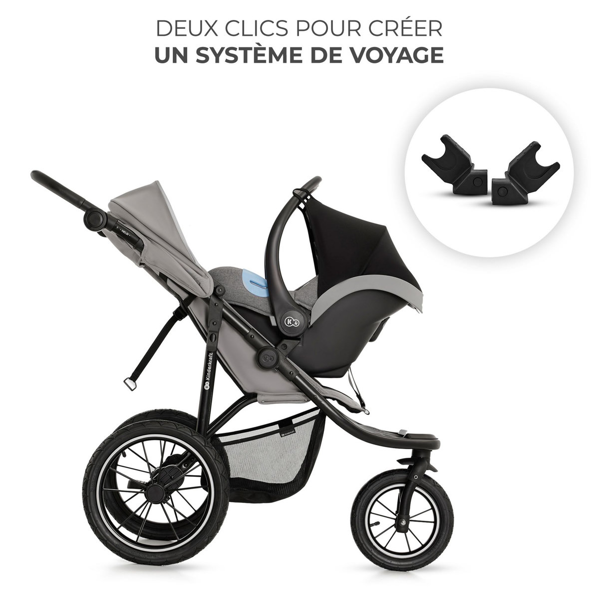 KINDERKRAFT Poussette 3 roues tout-terrain Helsi 2