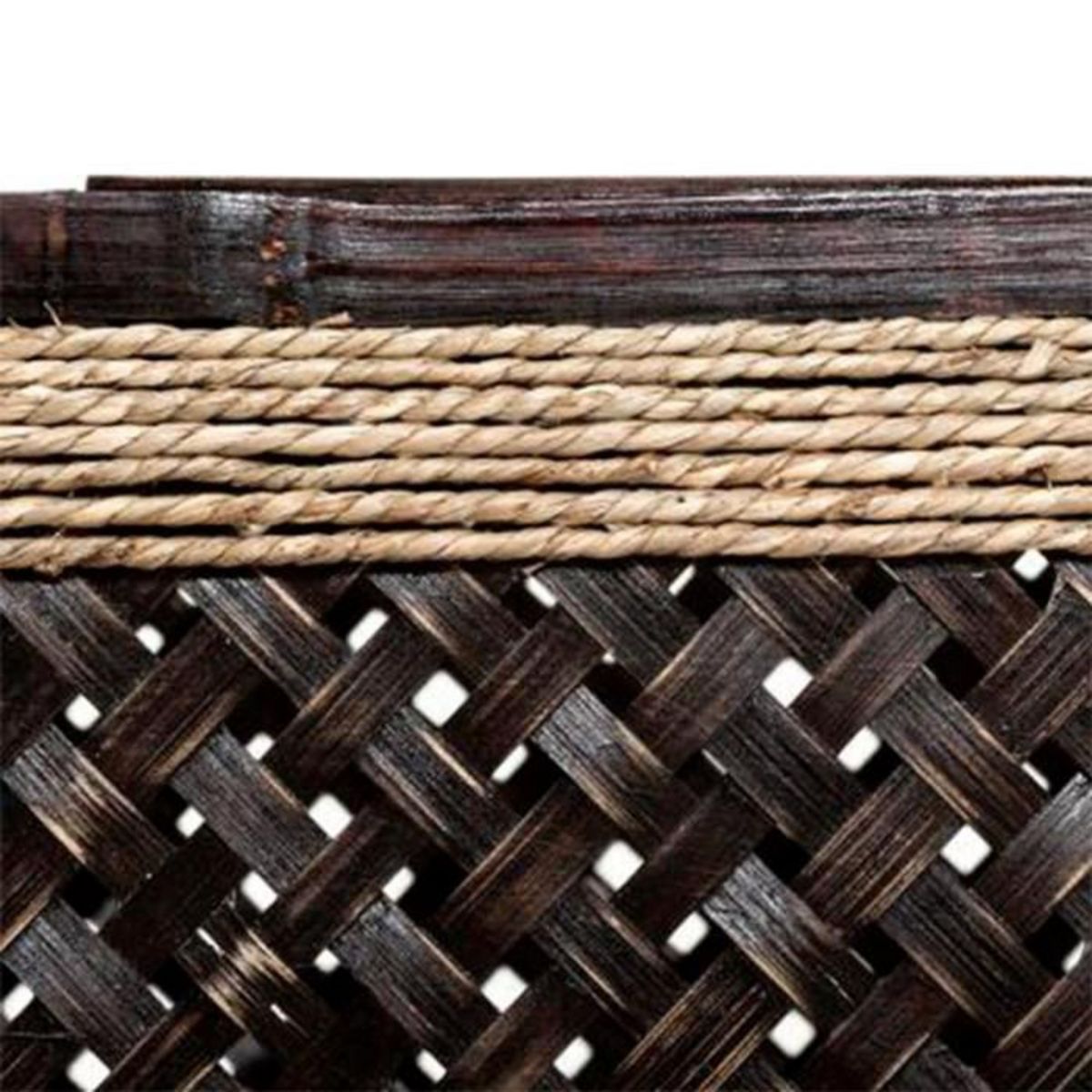 ATMOSPHERA Lot de 3 Paniers de Rangement  Corde  39cm Marron