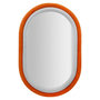 Voir la diapositive 1 : Paris Prix Miroir Mural en Velours  Anthony  90cm Gris & Orange