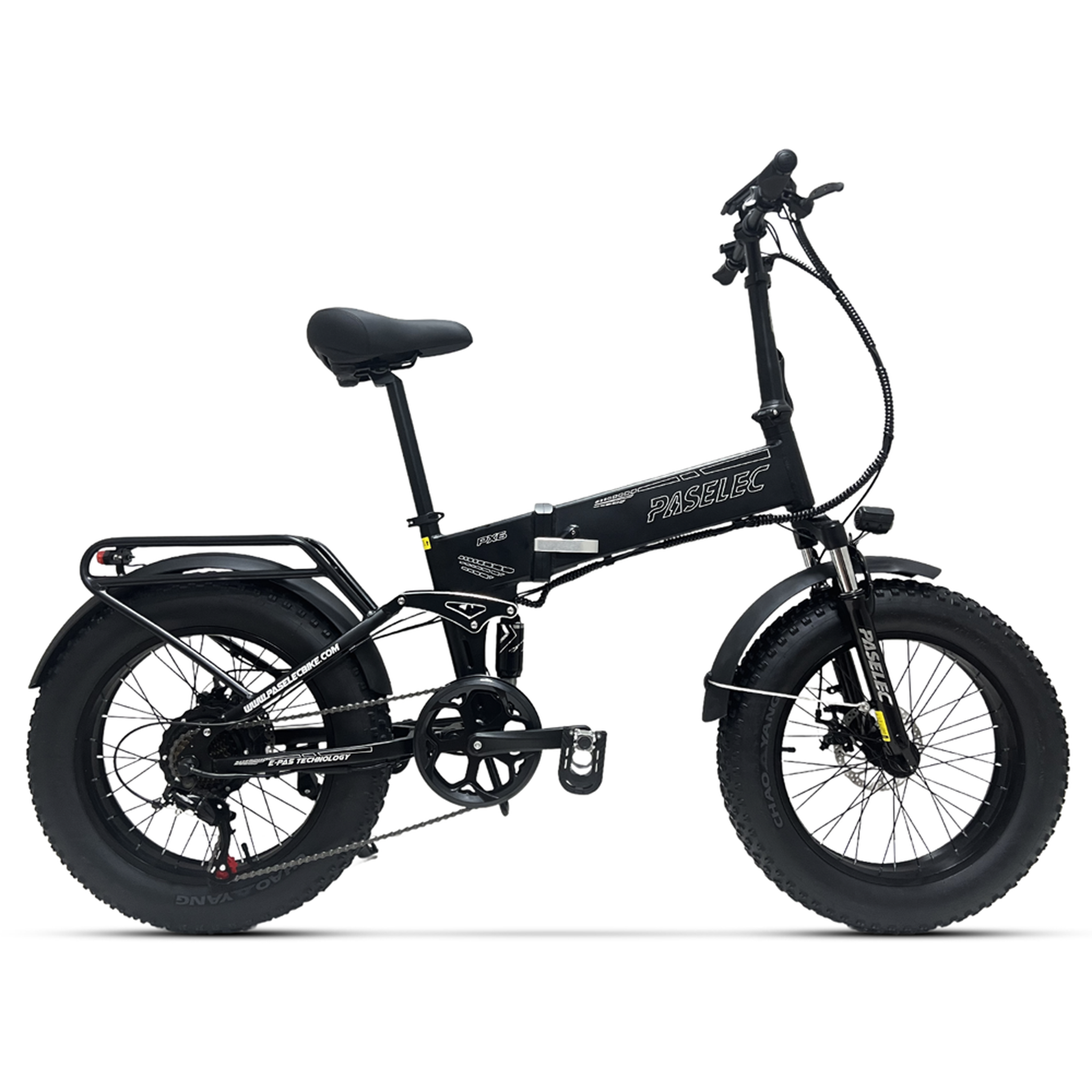 PASELEC Vélo électrique pliable pour adulte PASELEC PX6, batterie 48 V 12 Ah, noir