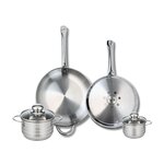ELO Ensemble de 2 Poêles de cuisson 28 et 32 cm et 2 faitouts 12 et 16 cm Elo Profi Brillant