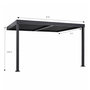 Voir la diapositive 3 : CONCEPT USINE Pergola bioclimatique adossée en aluminium noir 3x3m SIFNOS