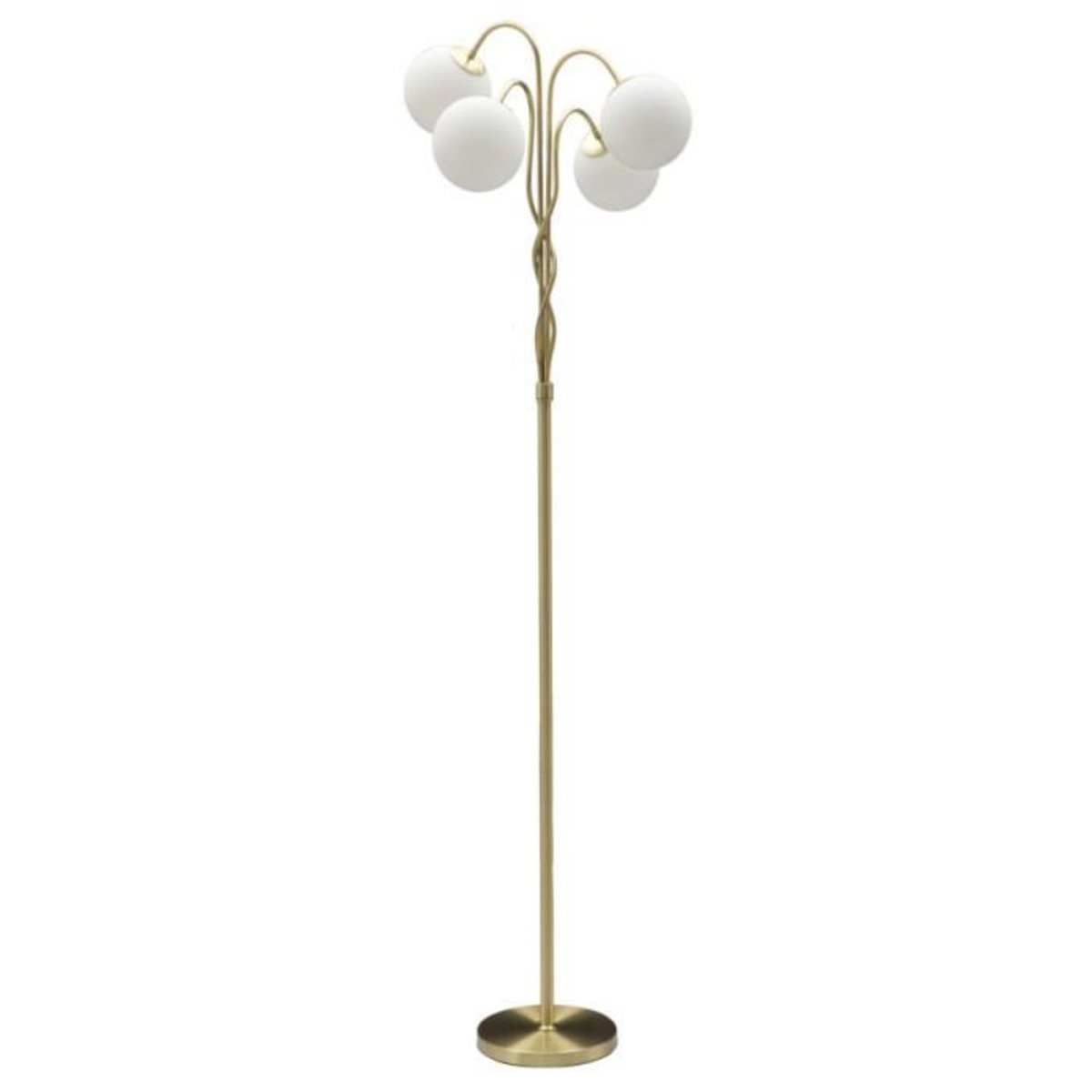 Paris Prix Lampadaire Design 4 Sphères  Glamy  176cm Blanc & Or