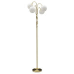 Paris Prix Lampadaire Design 4 Sphères  Glamy  176cm Blanc & Or