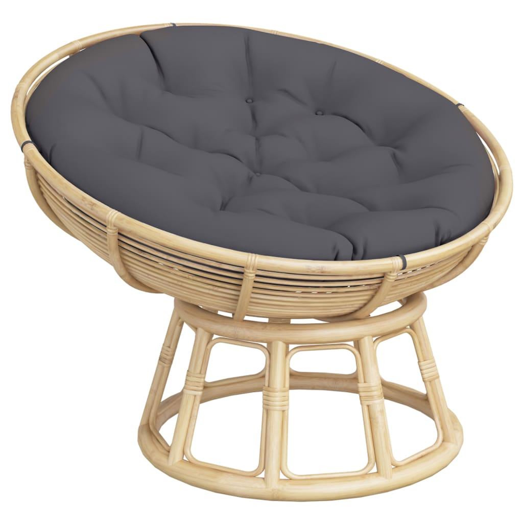 Voir la diapositive 3 : VIDAXL Coussin rond anthracite Ø 100 x11 cm tissu oxford