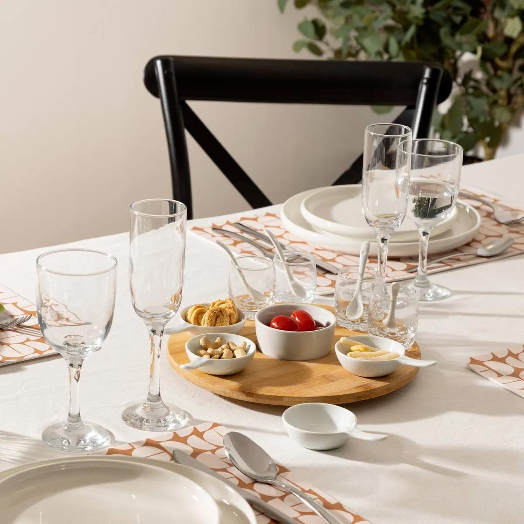 Voir la diapositive 2 : SECRET DE GOURMET Set Apéritif 14 Pièces  Bambou  27cm Naturel