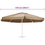 Voir la diapositive 5 : VIDAXL Tissu de remplacement pour parasol d'exterieur Taupe 610 cm