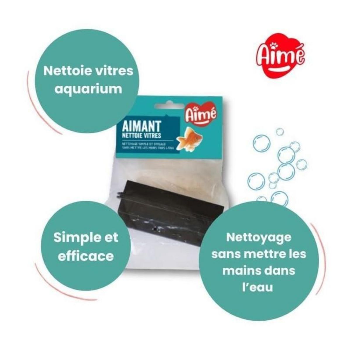 AIME Aimant Nettoie vitres - AIMÉ - 10cm