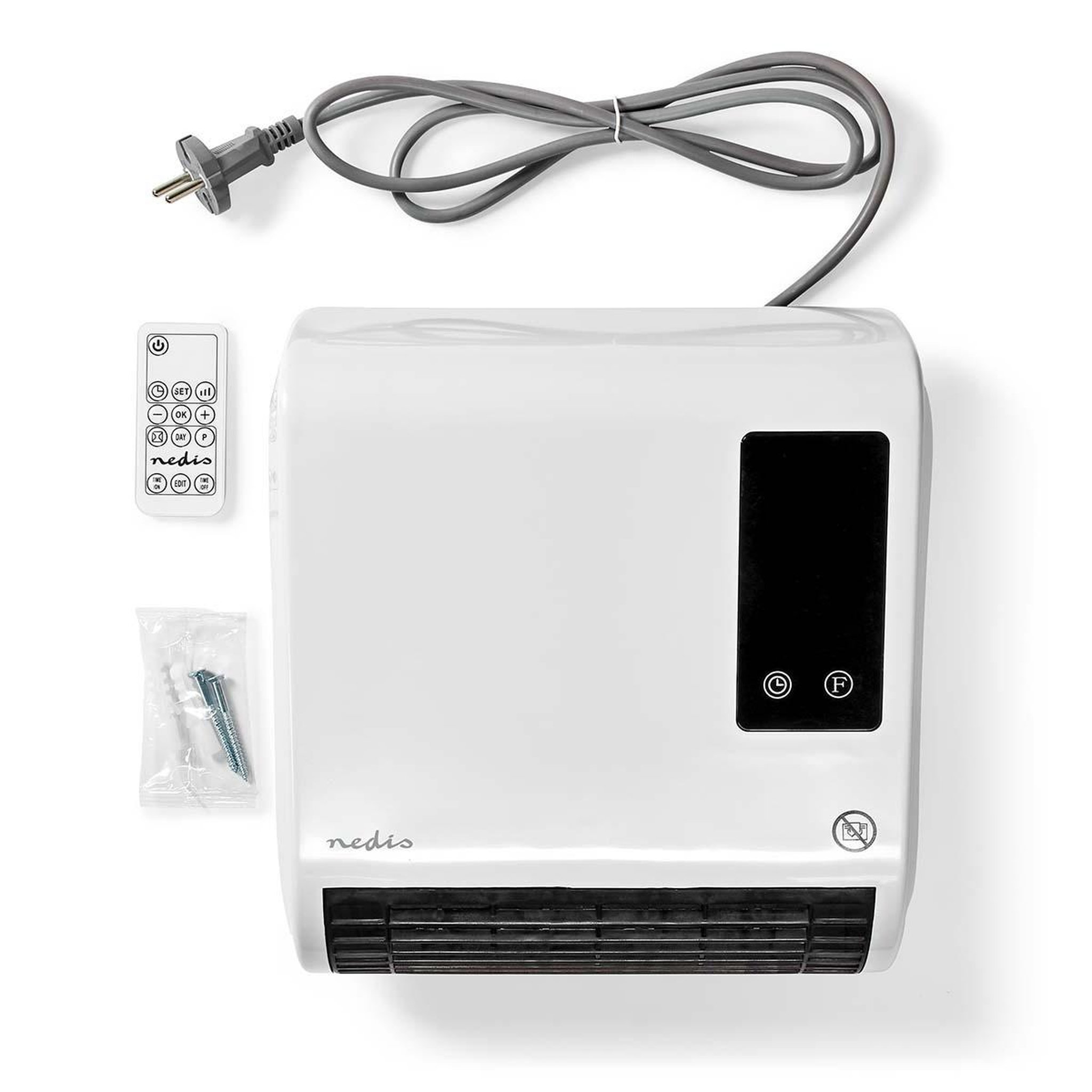Voir la diapositive 5 : NEDIS Chauffage soufflant éléctrique 2000W avec Télécommande Programmable Salle de bain Chauffe jusqu'à 20 m2 NEDIS