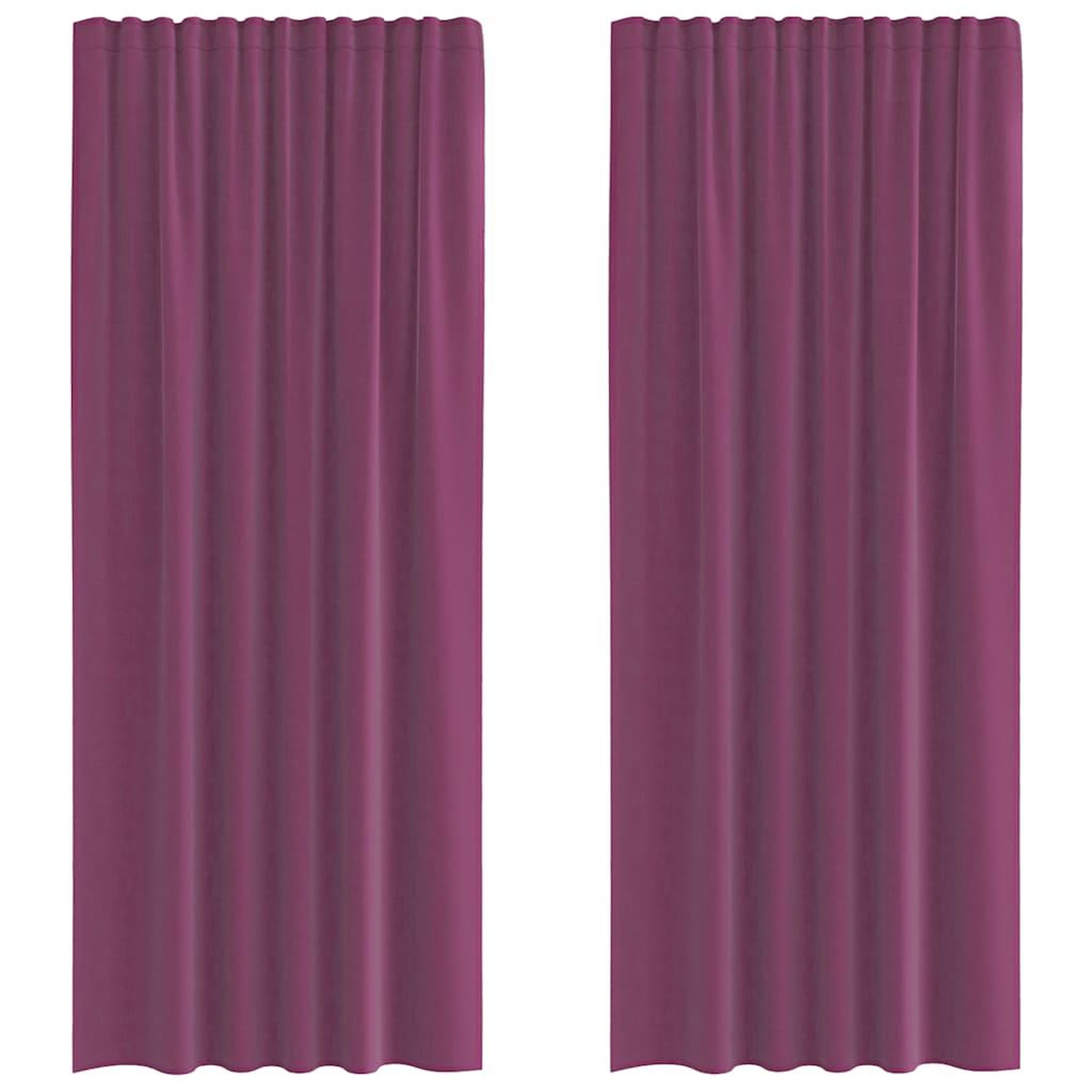 Voir la diapositive 2 : VIDAXL Rideaux en voile avec boucles 2 pcs violet 140x225 cm