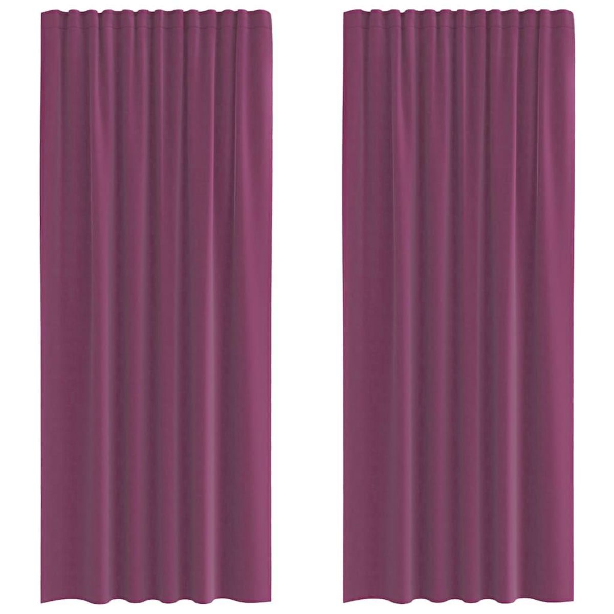 VIDAXL Rideaux en voile avec boucles 2 pcs violet 140x225 cm