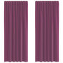 Voir la diapositive 2 : VIDAXL Rideaux en voile avec boucles 2 pcs violet 140x225 cm