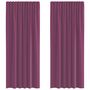 Voir la diapositive 2 : VIDAXL Rideaux en voile avec boucles 2 pcs violet 140x225 cm
