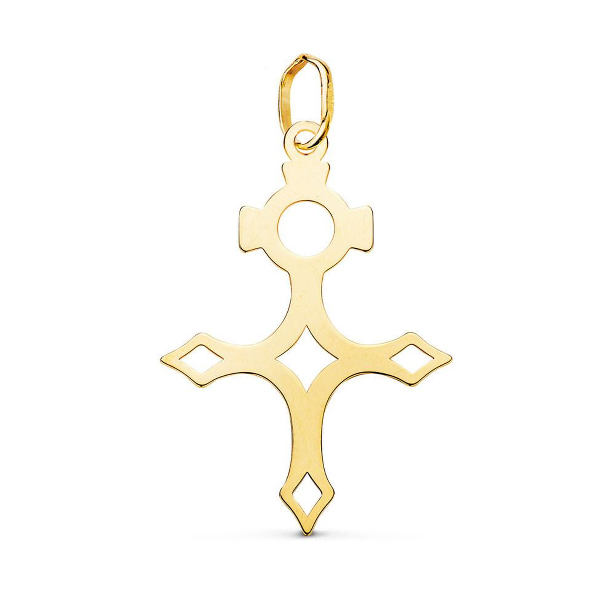 L'ATELIER D'AZUR Pendentif Médaille Or 18 Carats 750 Jaune - Croix du Sud - Chaines Offertes - Grande