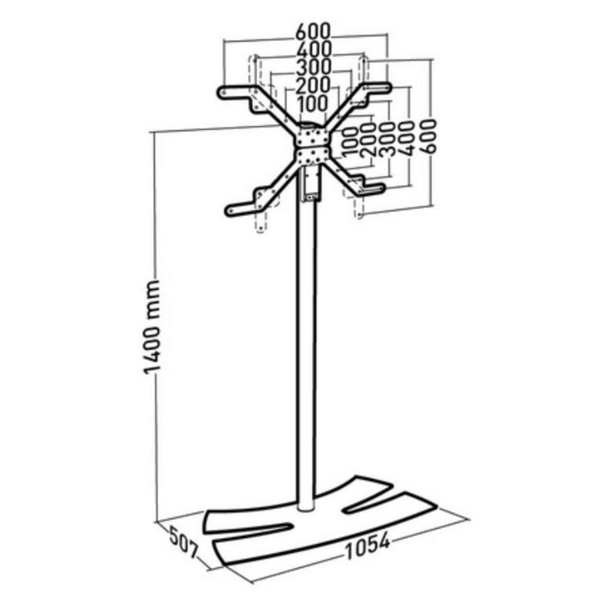 Erard Pied tv pour écran 40 à 65 noir - 038342