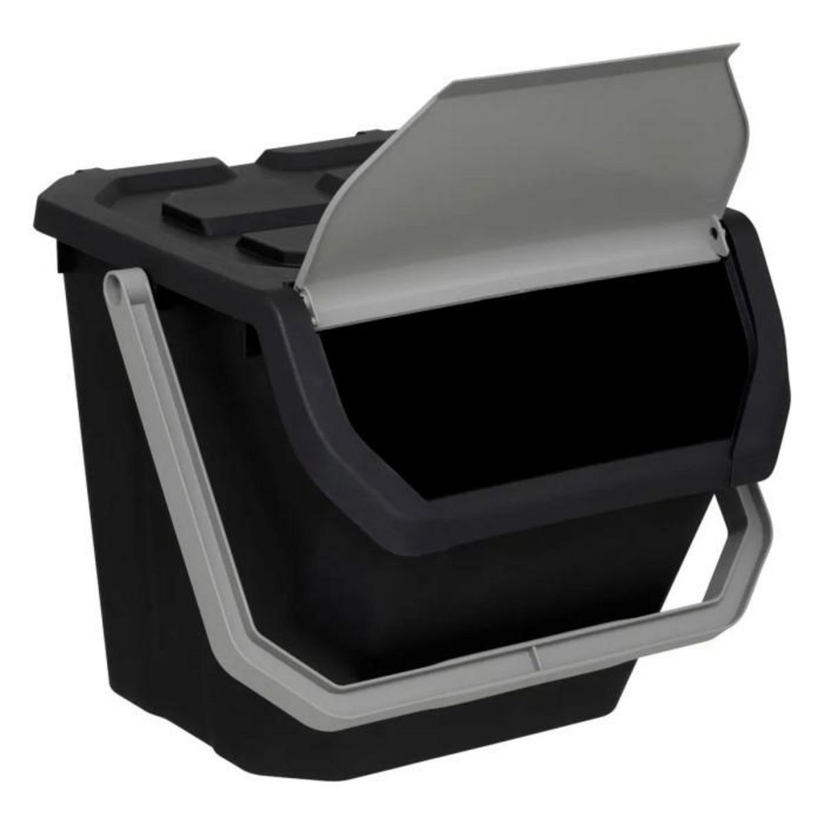 FIVE Poubelle de Tri  Empilable  24L Noir