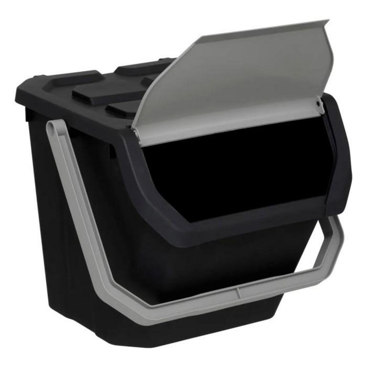 FIVE Poubelle de Tri  Empilable  24L Noir