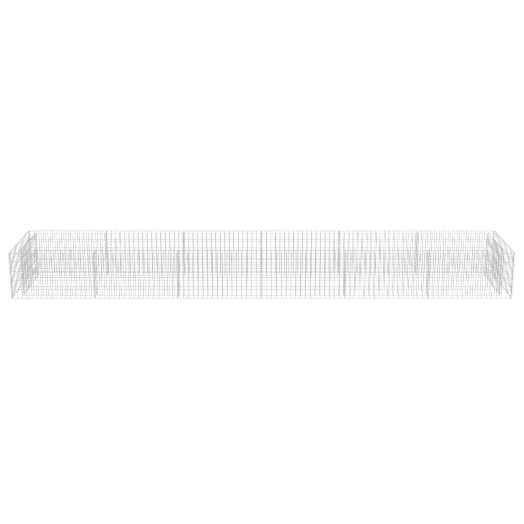Voir la diapositive 5 : VIDAXL Lit sureleve a gabion Acier galvanise 540x90x50 cm