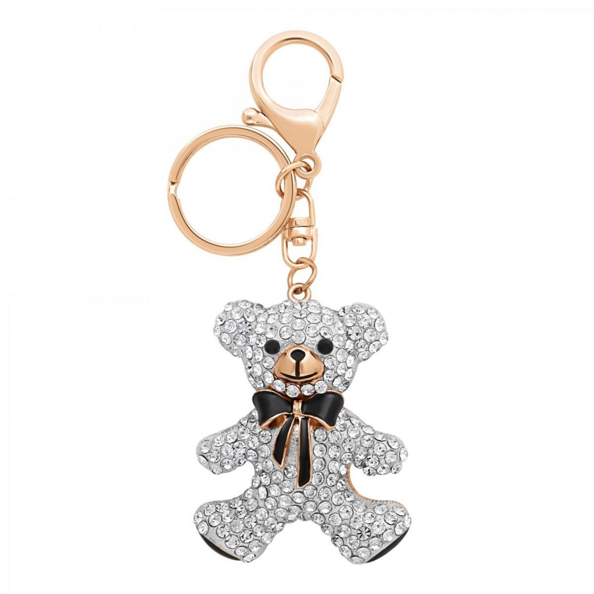SC CRYSTAL Porte-clé ourson orné de zirconium