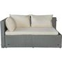 Voir la diapositive 4 : Habitat et Jardin Salon de jardin bas en résine tressée  Diya  3 places - Gris et beige