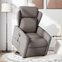 Voir la diapositive 2 : VIDAXL Fauteuil inclinable de massage electrique Taupe Tissu
