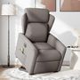 Voir la diapositive 2 : VIDAXL Fauteuil inclinable de massage electrique Taupe Tissu