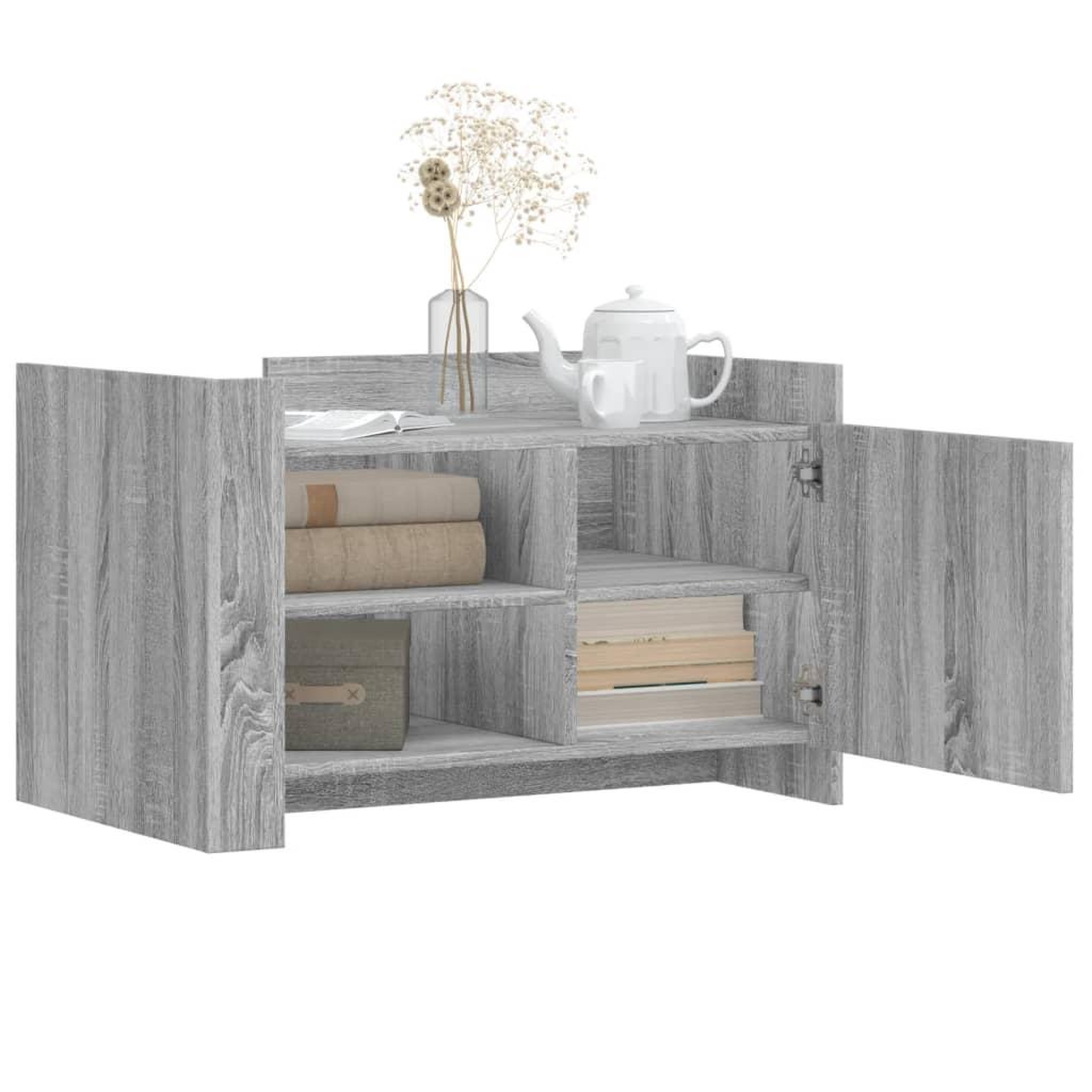 Voir la diapositive 3 : VIDAXL Table basse sonoma gris 80x50x50 cm Bois d'ingenierie