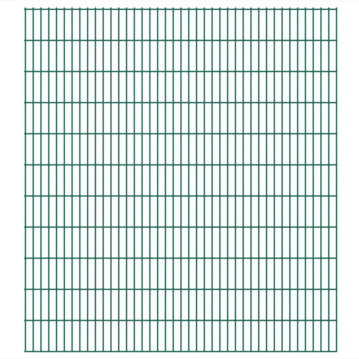 VIDAXL Panneaux de cloture de jardin 2D 2,008x2,23 m 26 m total Vert