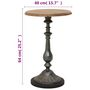 Voir la diapositive 6 : VIDAXL Table d'appoint Bois de sapin massif 40 x 64 cm Marron