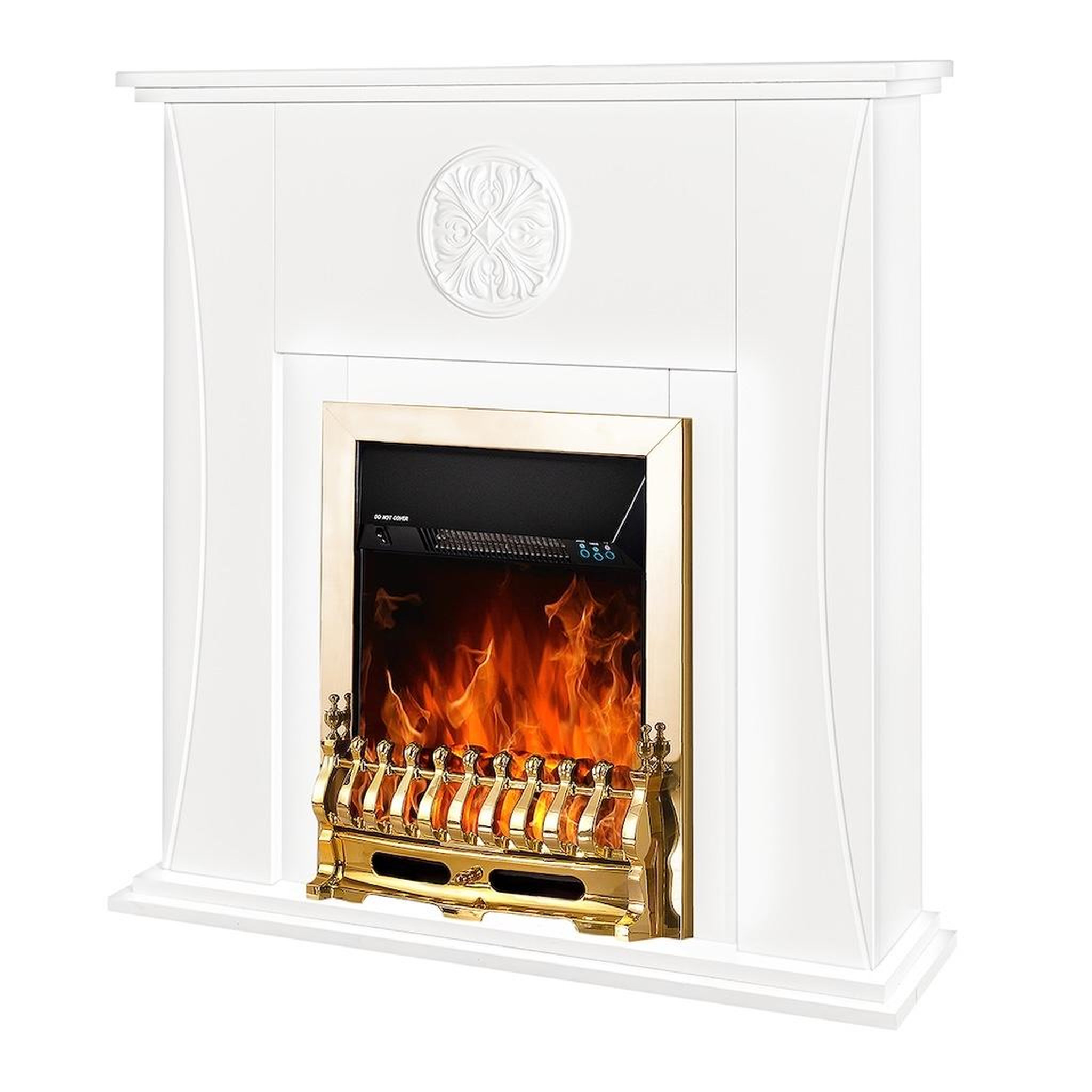 ARTFLAME Cheminée électrique - benedict & gala gold - 2000 w - flamme led - blanc