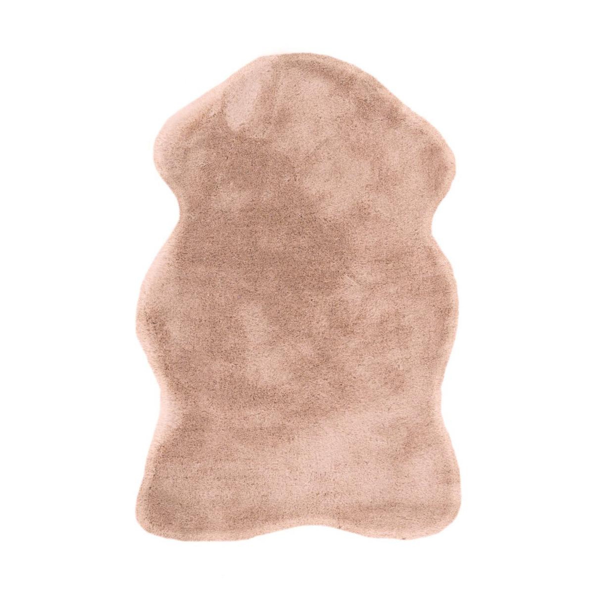 Voir la diapositive 1 : Paris Prix Tapis Uni Doux Poils Longs  Rabbit  60x90cm Crème