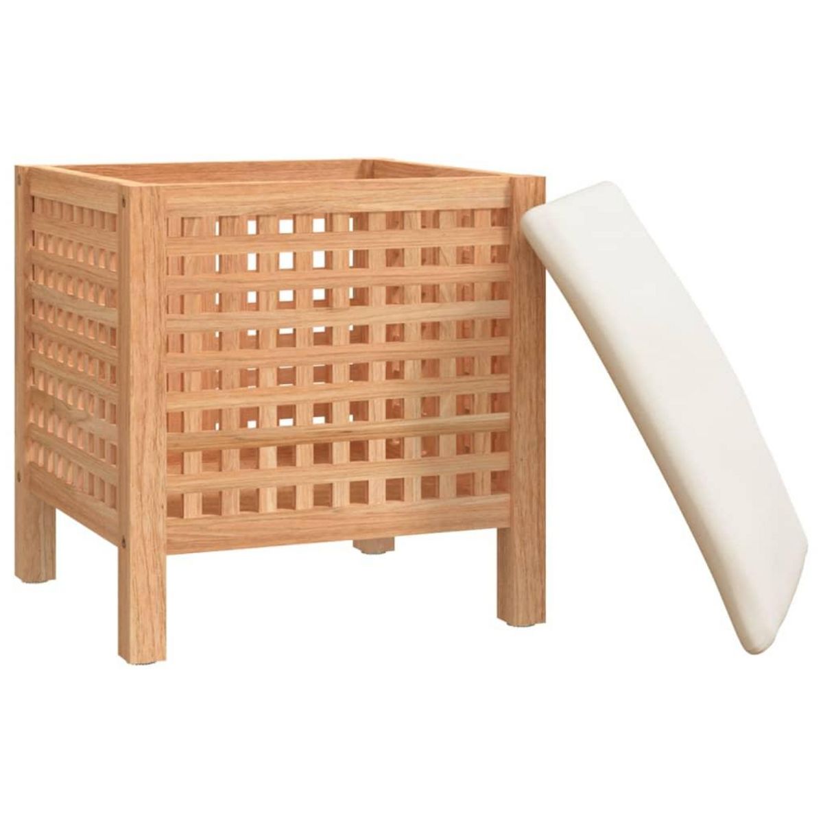 VIDAXL Tabouret de salle de bain 48x47,5x52 cm Bois massif de noyer