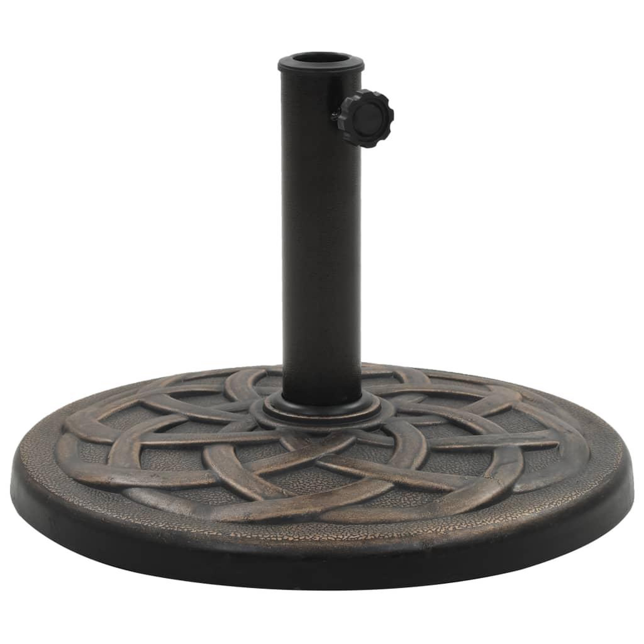 Voir la diapositive 1 : VIDAXL Socle rond de parasol Polyresine 19 kg Bronze