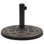 Voir la diapositive 1 : VIDAXL Socle rond de parasol Polyresine 19 kg Bronze