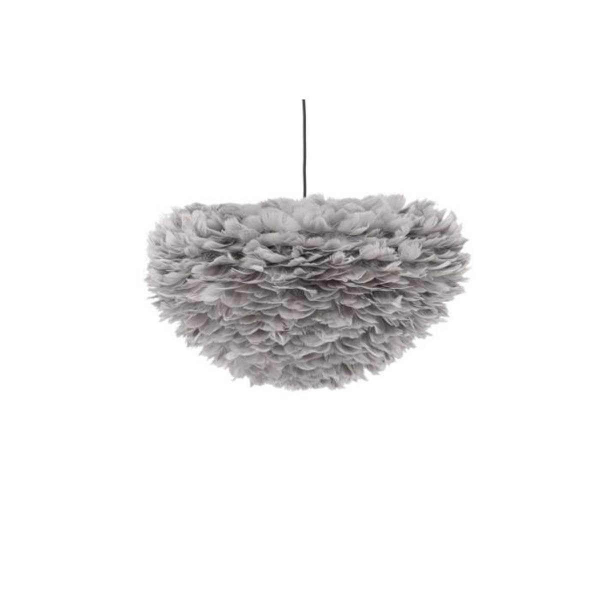 Paris Prix Lampe Suspension en plume  Nicola  60cm Gris