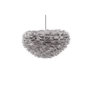 Voir la diapositive 2 : Paris Prix Lampe Suspension en plume  Nicola  60cm Gris