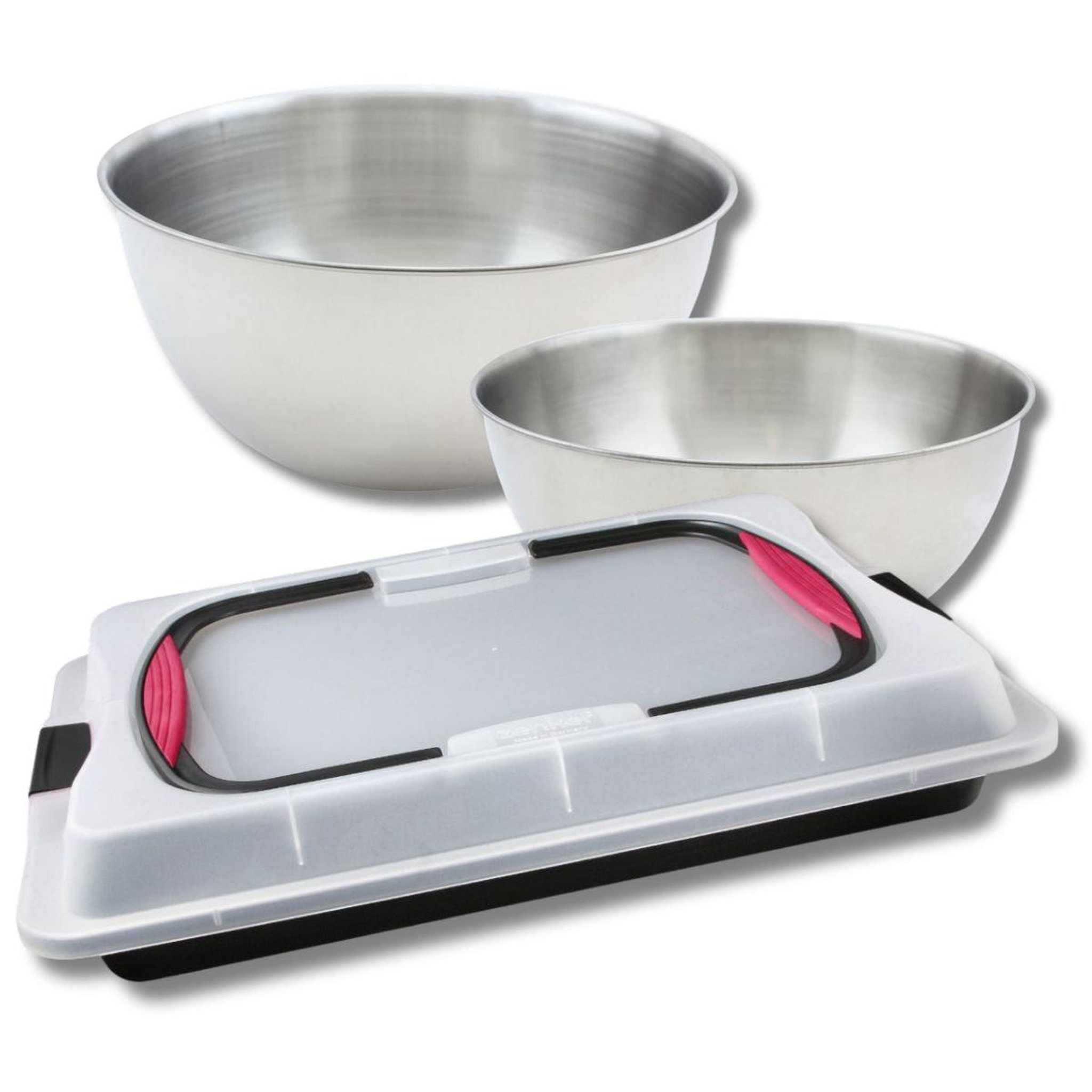 ZENKER Set de 4 ustensiles de pâtisserie moule à gâteaux 2 bols et spatule pâtisserie zenker bake and go