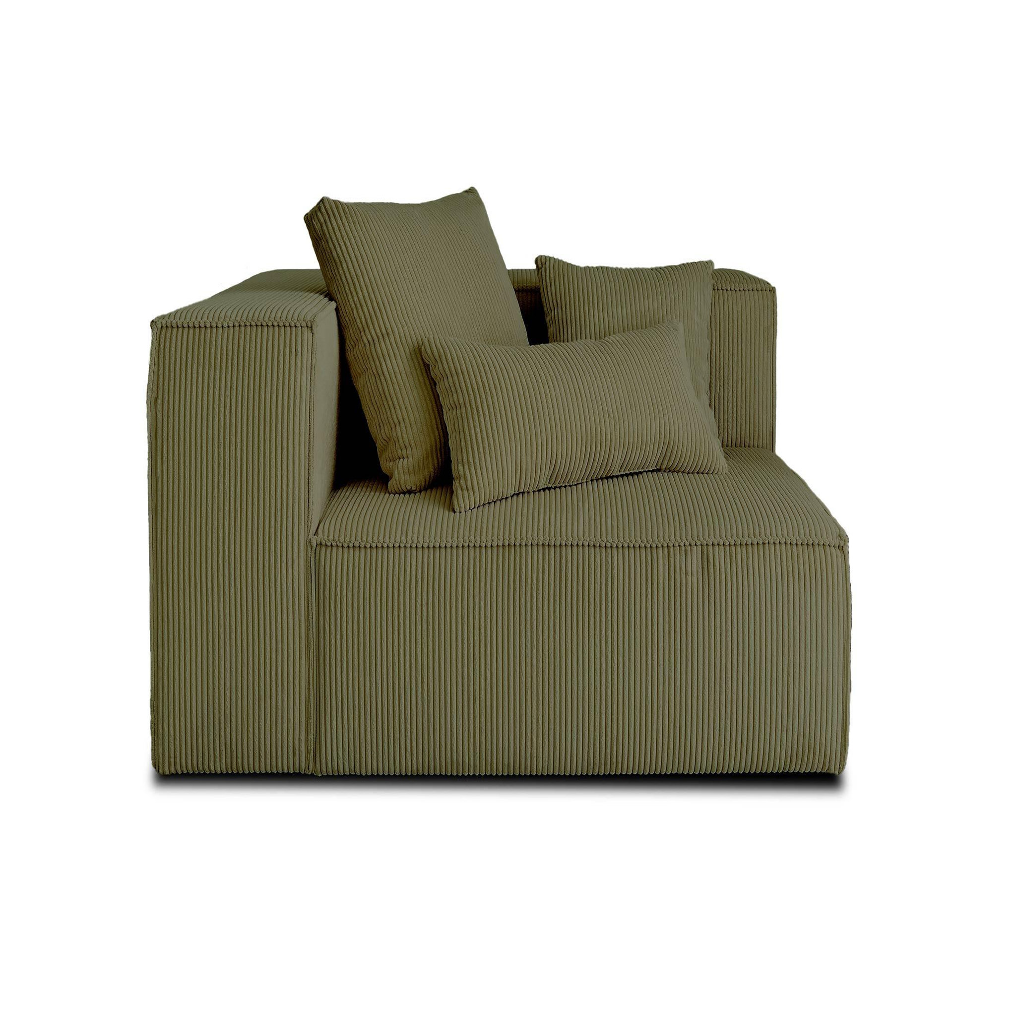 Voir la diapositive 5 : BEST MOBILIER Colombine - module d'assise gauche - en velours côtelé