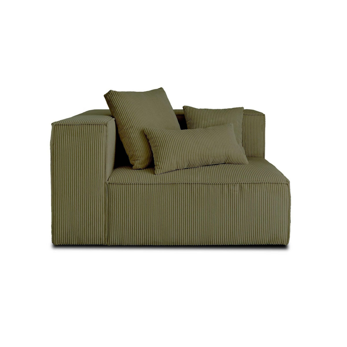 LISA DESIGN Colombine - module d'assise gauche - en velours côtelé